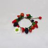 bracelet fruits rouges et fleur de fraisier