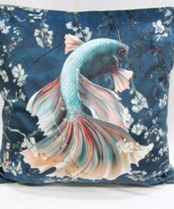 Housse de coussin poisson combattant